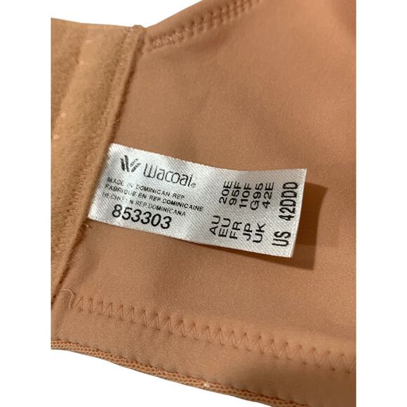 42DDD Wacoal Back Appeal Tshirt Bra New Peach Lined Underwire 853303 - Picture 10 of 11